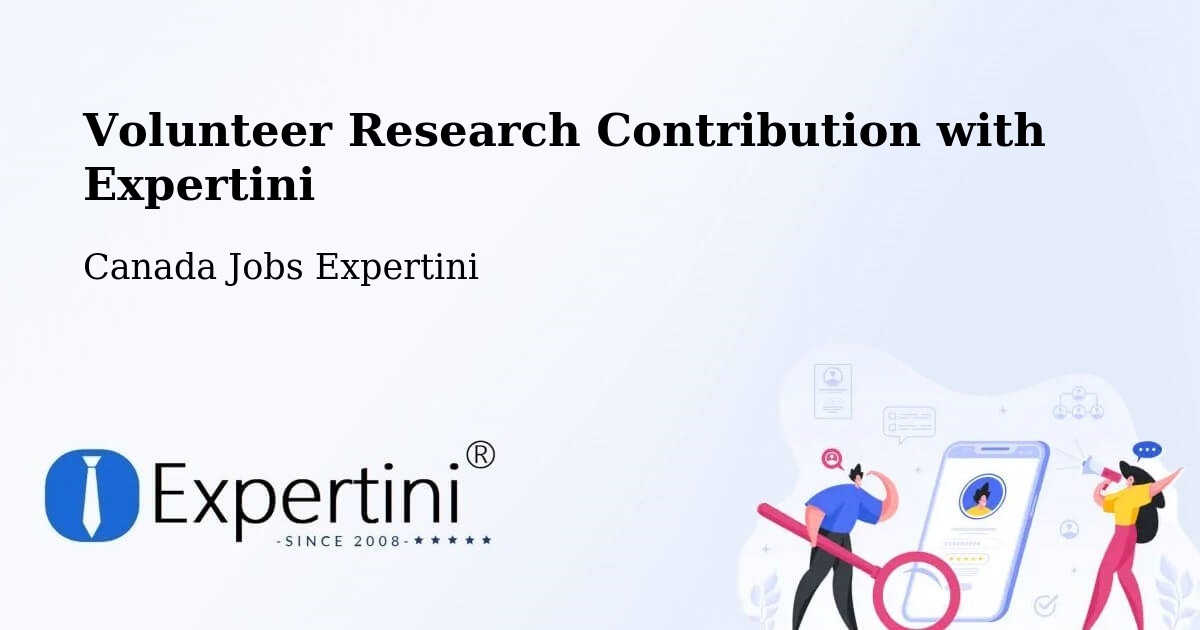 Volunteer Research Contribution Program – Springbrook - Canada Jobs Expertini